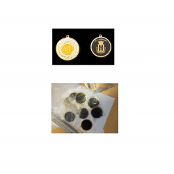 Medal common black back 50/25mm bronze color