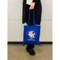 Shopping cart with Vytis, blue color