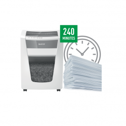 Document shredder LEITZ IQ OFFICE PRO P5, with rubbish bin