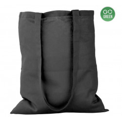 Pirkinių krepšelis medvilninis GEISER su ilgomis rankenomis, juodos sp., COOL