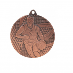 Medal basketball 50 mm bronze color