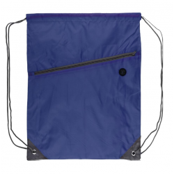 Basket for sportswear with pocket and zipper COOL blue color