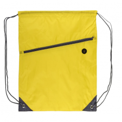 Basket for sportswear with pocket and zipper COOL yellow color