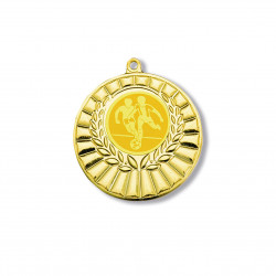 Medal in gold color. 50mm/25mm