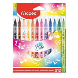 Markers MAPED MINI CUTE, 12 colors
