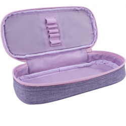 Pencil case with zipper KITE 19x7x6.5 cm purple color