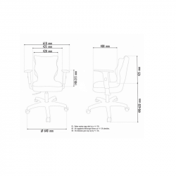Chair ENTELO PERTO CHROM VERO LUX 01 black artificial leather