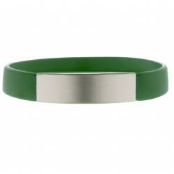 Silicone bracelet PLATTY green color COOL