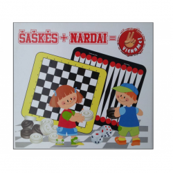 Stalo žaidimas 2in1 ŠAŠKĖS+NARDAI, dėžutėje
