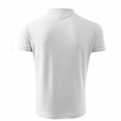 Polo shirt with short sleeves for men, white MALFINI PIQUE
