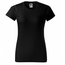 Marškinėliai trumpomis rankovėmis moteriški, juodi MALFINI BASIC