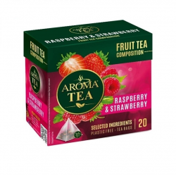 Vaisinė arbata AROMA RASPBERRY STRAWBERRY 20x40g