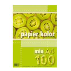 Spalvotas popierius MIX, ryškių spalvų, A4 5 sp. po 20 lapų