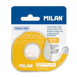 Double-sided adhesive tape MILAN with dispenser 15mm x 10m
