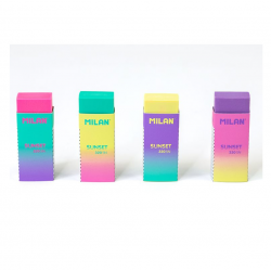 MILAN 320 SUNSET eraser, various colors, 6.1x2.3x1.2 cm