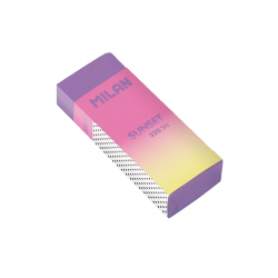 MILAN 320 SUNSET eraser, various colors, 6.1x2.3x1.2 cm