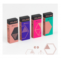 MILAN 320 COPPER eraser, black, 6.1x2.3x1.2 cm