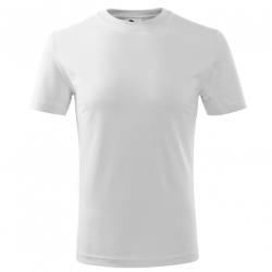 Marškinėliai trumpomis rankovėmis vaikiški, balti MALFINI CLASSIC NEW