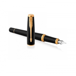 Fountain pen PARKER URBAN MUTED BLACK GT, black color with gold-colored details