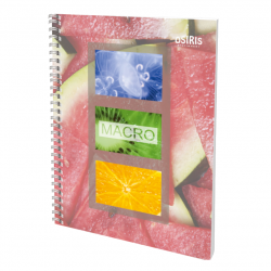 Notebook with spiral on the side HERMESS A5 / 96 sheets, checkered