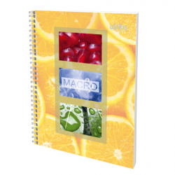Notebook with spiral on the side HERMESS A5 / 96 sheets, checkered