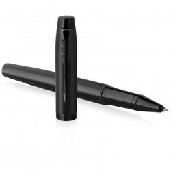 Rollerball pen PARKER IM ACHROMATIC BLACK, matte black color