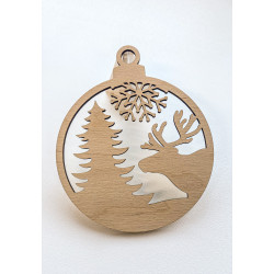 Wooden Christmas ornament, various motifs