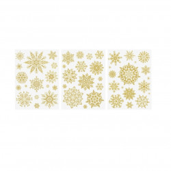 Christmas Window Stickers for Decoration HEYDA, Snowflakes, Gold Color