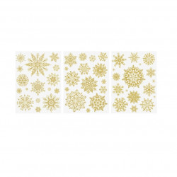 Lipdukai Kalėdiniai langų dekoravimui HEYDA snaigės aukso sp.
