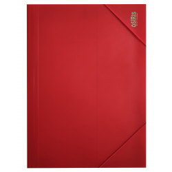 Folder A4 with elastic band OSIRIS, red color