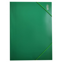 Folder A4 with elastic band OSIRIS, green color