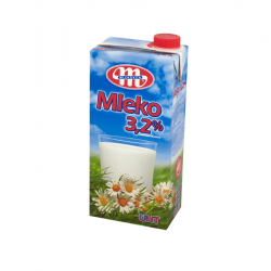 Pienas MLEKOVITA 3,2% riebumo 1l įp.12