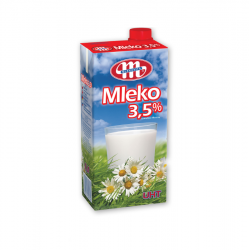 Pienas MLEKOVITA 3,5% riebumo 1l įp.12
