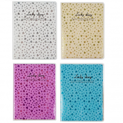 Notebook A6 / 80 sheets with lines of different colors, glossy cover