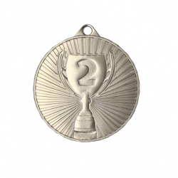 Medal common 2nd place 45 mm MMC4504 silver color