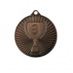 Medalis bendras 3 vieta 45mm MMC4504 bronzos spalvos