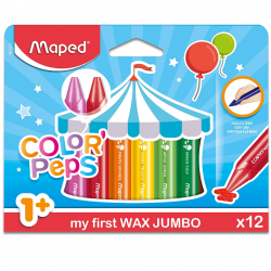 Wax crayons JUMBO COLORPEPS MAPED, for use from 1 year, 12 colors