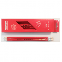 Pencil with eraser HB sharpened HERMESS