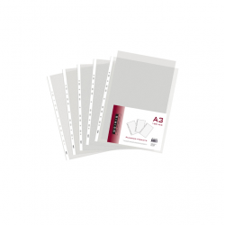 Sheet protector transparent vertical A3 75mic. OSIRIS, pack of 100