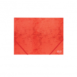 Folder A4 with elastic band cardboard FOROFIS, red