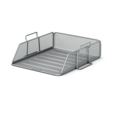 Letter tray metal mesh, silver color