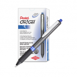 Retractable gel pen PENTEL OH!Gel 0.7mm, blue