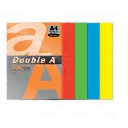 Colored paper set DOUBLE A MIX 5x20 A4, 80g, vibrant colors