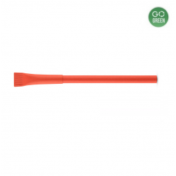 Ballpoint pen with cardboard barrel PINKO, red color