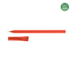 Ballpoint pen with cardboard barrel PINKO, red color
