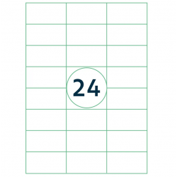 Self-adhesive labels RILLPRINT A4 70x37mm 24 labels 100 sheets