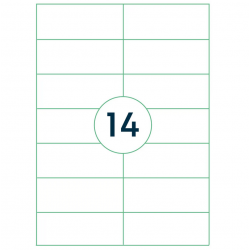 Self-adhesive labels RILLPRINT A4 105x42.4mm 14 labels 100 sheets