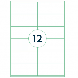Self-adhesive labels RILLPRINT A4 105x48mm 12 labels 100 sheets