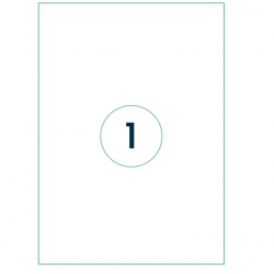 Self-adhesive labels RILLPRINT A4 210x297mm 1 label 100 sheets