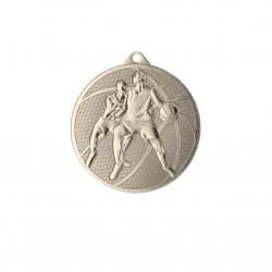 Medal Basketball 50mm MMC40050 silver color